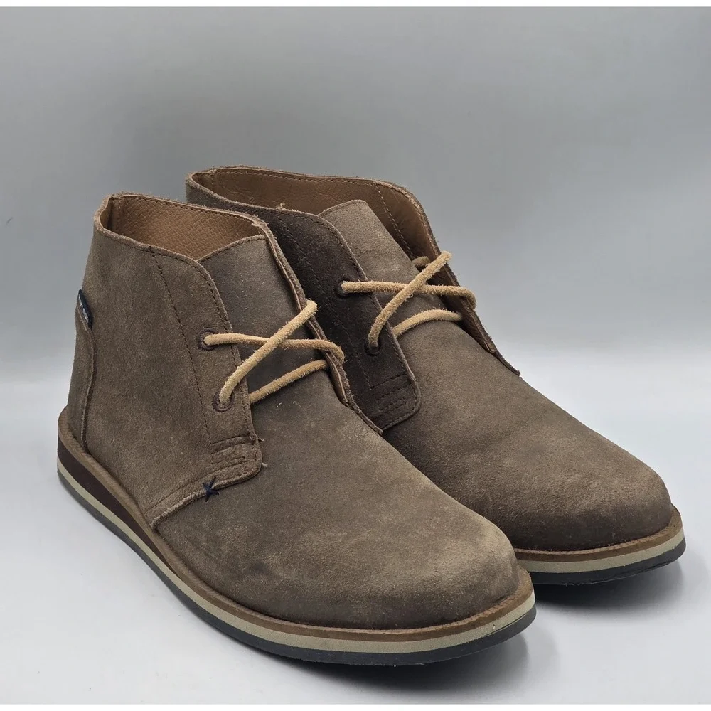 Hari Mari  Mens Adobe Brown Waxed Suede  Chukka Desert Boots Size 9US Euro 42